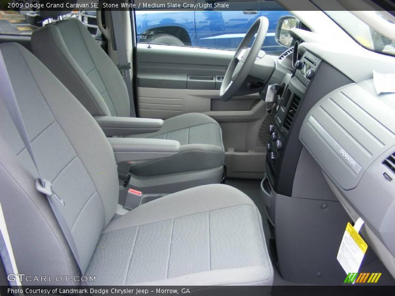 Stone White / Medium Slate Gray/Light Shale 2009 Dodge Grand Caravan SE