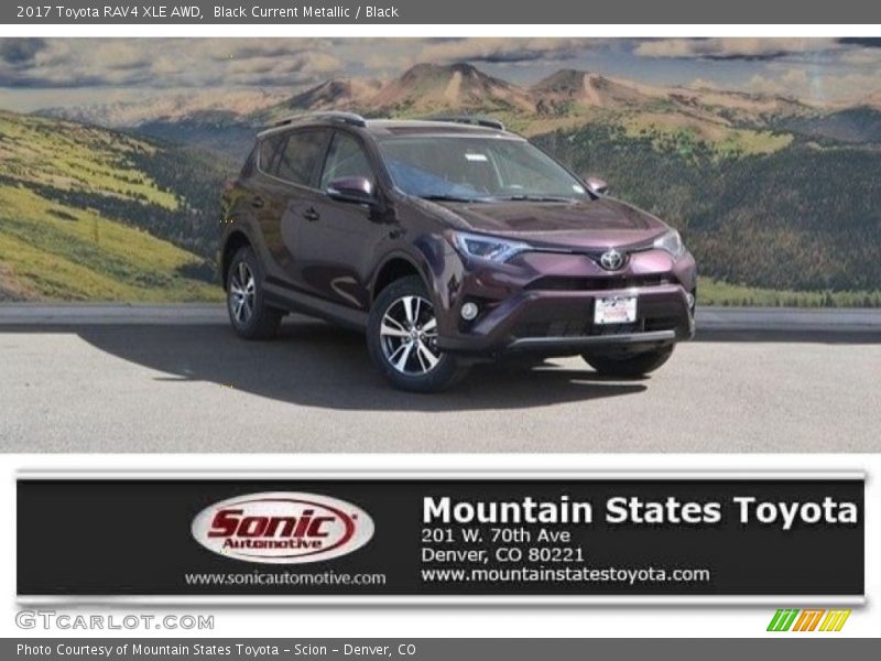 Black Current Metallic / Black 2017 Toyota RAV4 XLE AWD