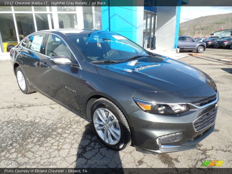 Nightfall Gray Metallic / Jet Black 2017 Chevrolet Malibu LT