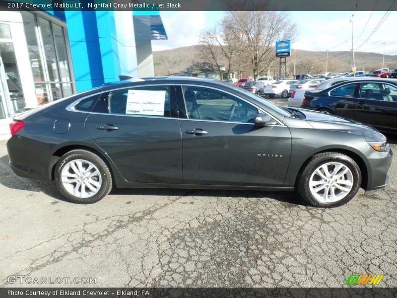 Nightfall Gray Metallic / Jet Black 2017 Chevrolet Malibu LT