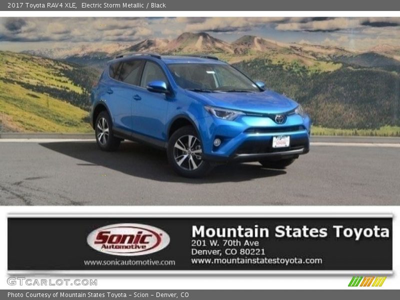 Electric Storm Metallic / Black 2017 Toyota RAV4 XLE