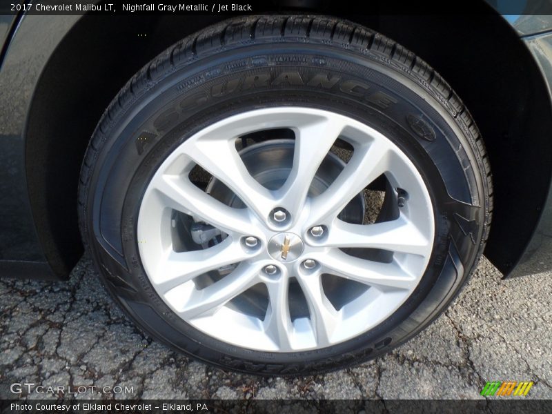 Nightfall Gray Metallic / Jet Black 2017 Chevrolet Malibu LT