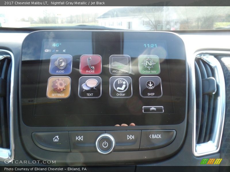 Nightfall Gray Metallic / Jet Black 2017 Chevrolet Malibu LT