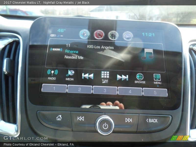 Nightfall Gray Metallic / Jet Black 2017 Chevrolet Malibu LT