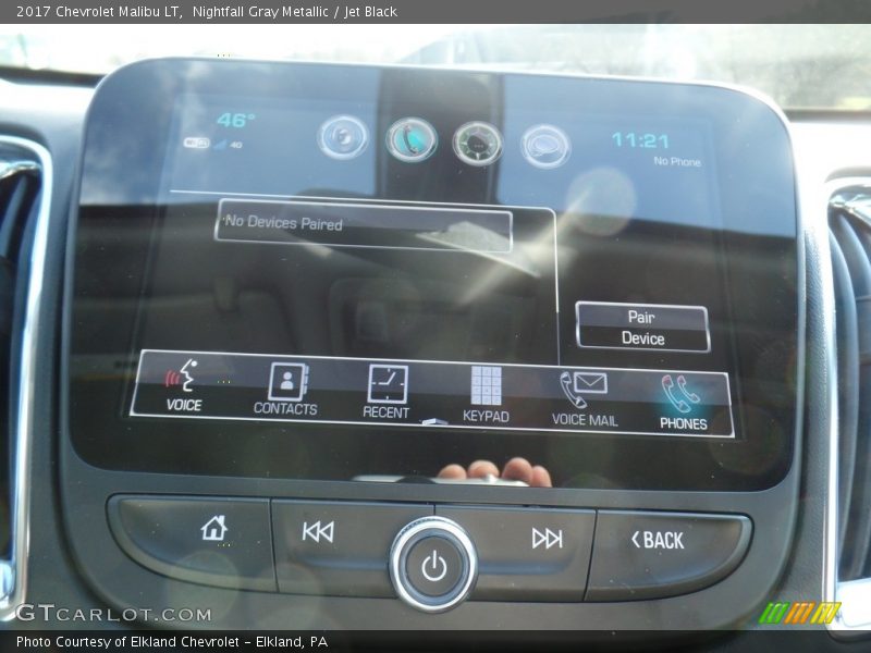 Nightfall Gray Metallic / Jet Black 2017 Chevrolet Malibu LT