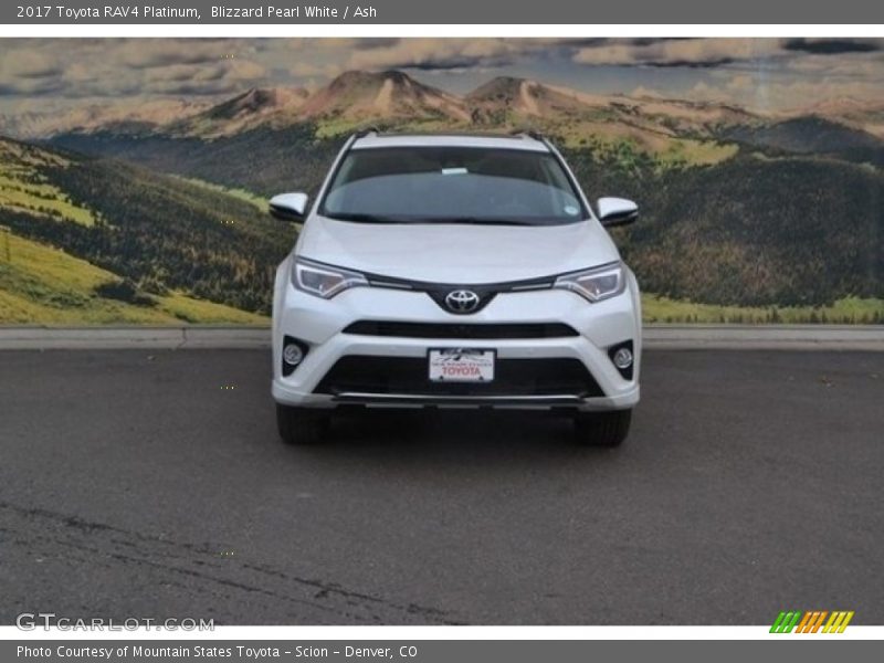 Blizzard Pearl White / Ash 2017 Toyota RAV4 Platinum