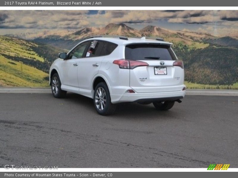 Blizzard Pearl White / Ash 2017 Toyota RAV4 Platinum