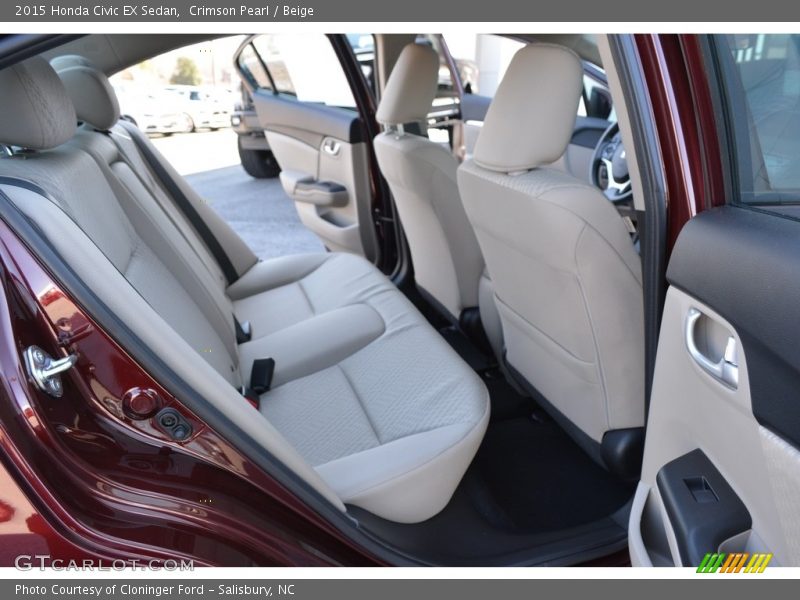 Crimson Pearl / Beige 2015 Honda Civic EX Sedan