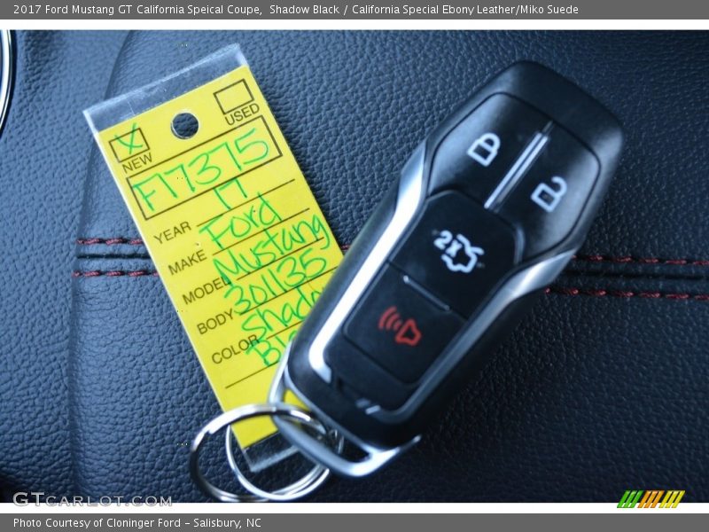 Shadow Black / California Special Ebony Leather/Miko Suede 2017 Ford Mustang GT California Speical Coupe