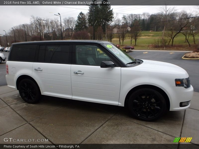 Oxford White / Charcoal Black/Light Earth Gray 2016 Ford Flex SEL AWD