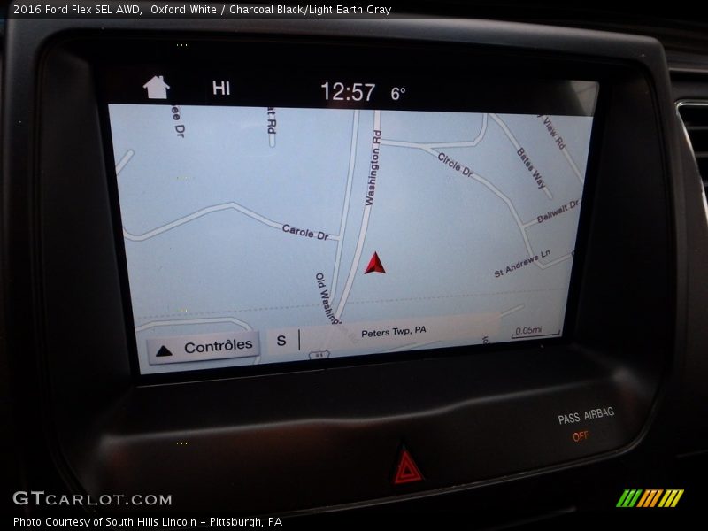 Oxford White / Charcoal Black/Light Earth Gray 2016 Ford Flex SEL AWD