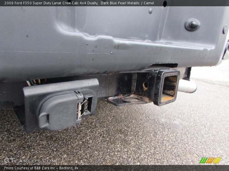 Dark Blue Pearl Metallic / Camel 2009 Ford F350 Super Duty Lariat Crew Cab 4x4 Dually