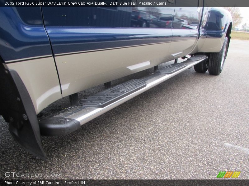 Dark Blue Pearl Metallic / Camel 2009 Ford F350 Super Duty Lariat Crew Cab 4x4 Dually