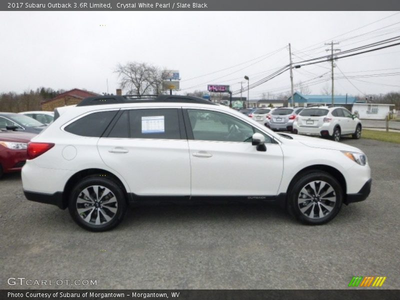 Crystal White Pearl / Slate Black 2017 Subaru Outback 3.6R Limited