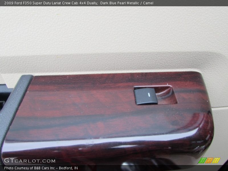 Dark Blue Pearl Metallic / Camel 2009 Ford F350 Super Duty Lariat Crew Cab 4x4 Dually