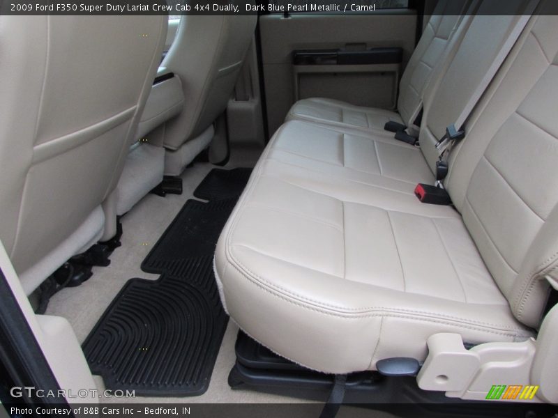 Dark Blue Pearl Metallic / Camel 2009 Ford F350 Super Duty Lariat Crew Cab 4x4 Dually