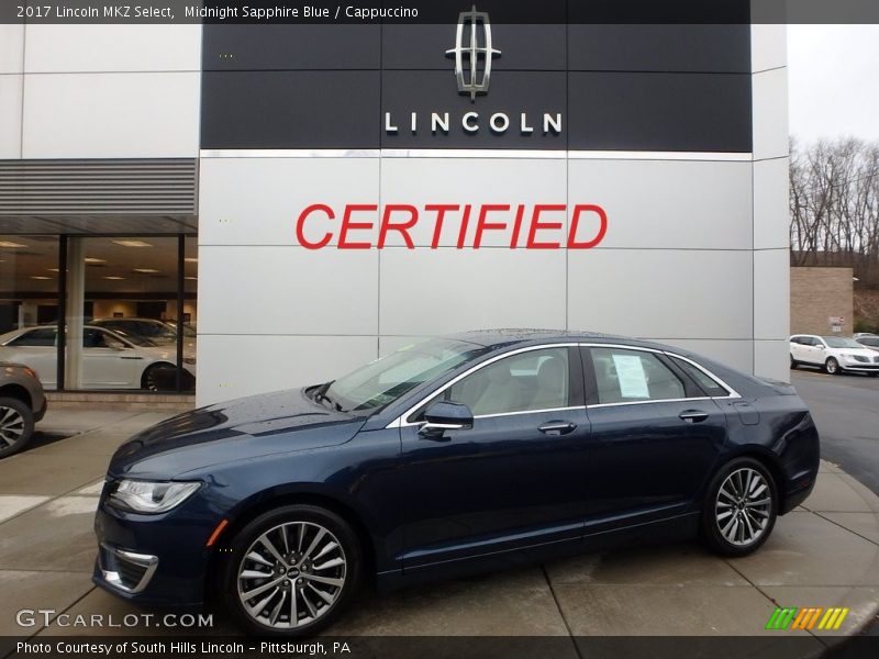 Midnight Sapphire Blue / Cappuccino 2017 Lincoln MKZ Select