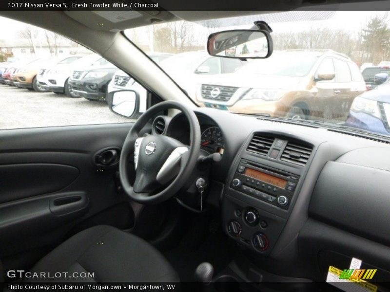 Fresh Powder White / Charcoal 2017 Nissan Versa S