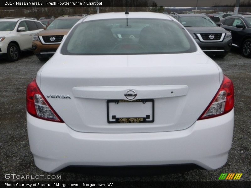 Fresh Powder White / Charcoal 2017 Nissan Versa S