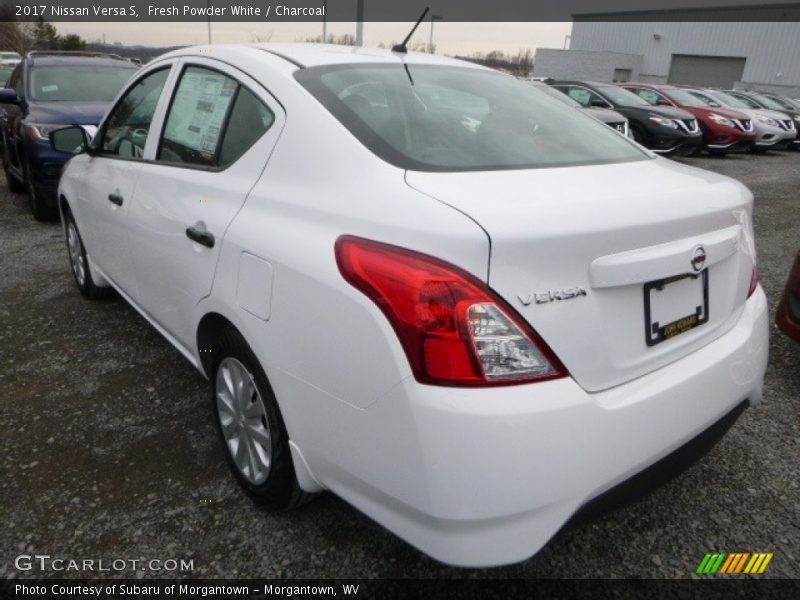 Fresh Powder White / Charcoal 2017 Nissan Versa S