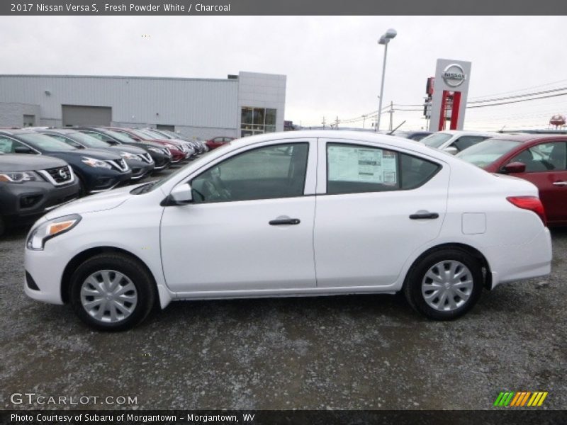 Fresh Powder White / Charcoal 2017 Nissan Versa S