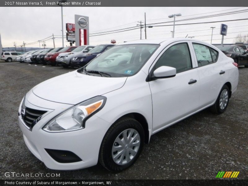 Fresh Powder White / Charcoal 2017 Nissan Versa S