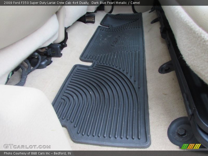 Dark Blue Pearl Metallic / Camel 2009 Ford F350 Super Duty Lariat Crew Cab 4x4 Dually