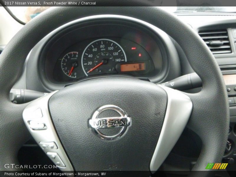 Fresh Powder White / Charcoal 2017 Nissan Versa S