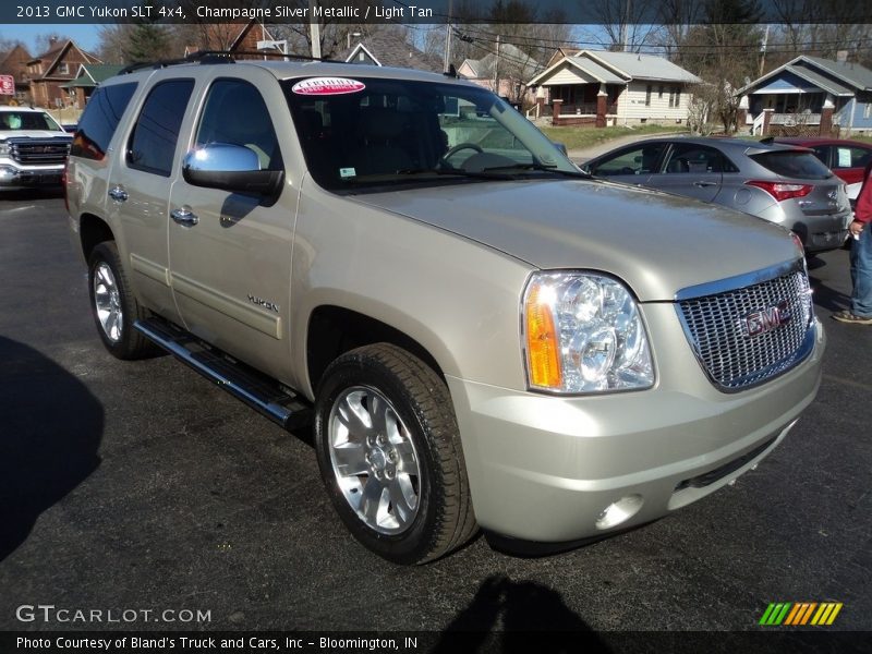 Champagne Silver Metallic / Light Tan 2013 GMC Yukon SLT 4x4