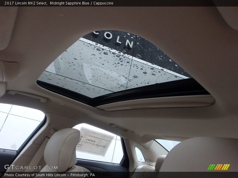 Sunroof of 2017 MKZ Select