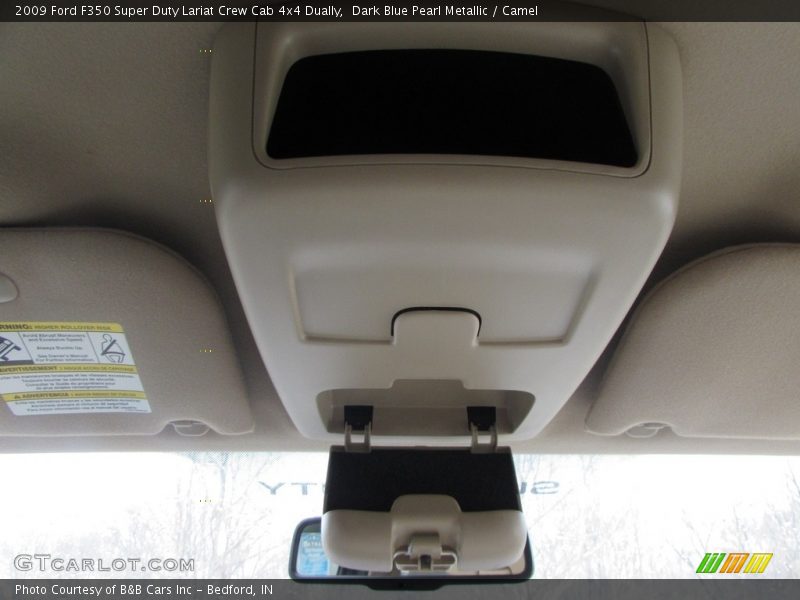 Dark Blue Pearl Metallic / Camel 2009 Ford F350 Super Duty Lariat Crew Cab 4x4 Dually