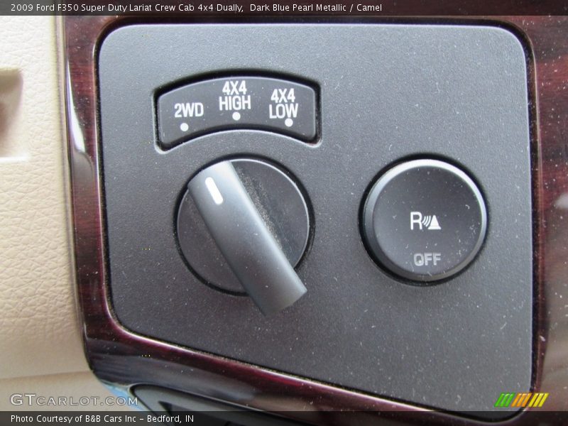 Dark Blue Pearl Metallic / Camel 2009 Ford F350 Super Duty Lariat Crew Cab 4x4 Dually