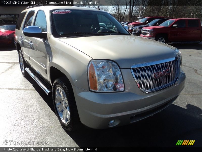 Champagne Silver Metallic / Light Tan 2013 GMC Yukon SLT 4x4