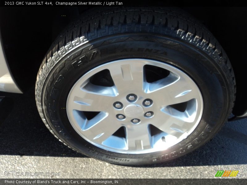 Champagne Silver Metallic / Light Tan 2013 GMC Yukon SLT 4x4