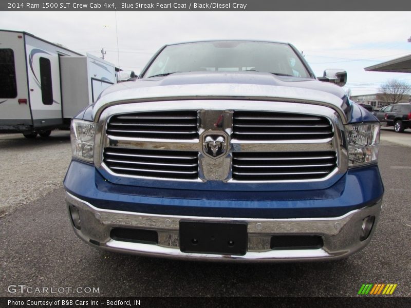 Blue Streak Pearl Coat / Black/Diesel Gray 2014 Ram 1500 SLT Crew Cab 4x4