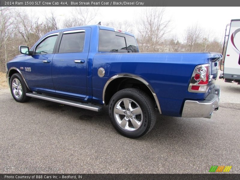 Blue Streak Pearl Coat / Black/Diesel Gray 2014 Ram 1500 SLT Crew Cab 4x4