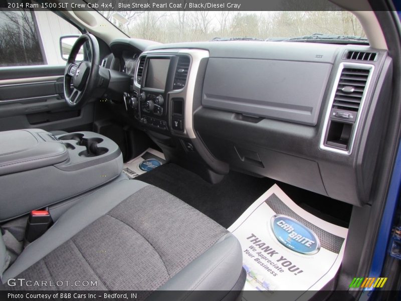 Blue Streak Pearl Coat / Black/Diesel Gray 2014 Ram 1500 SLT Crew Cab 4x4
