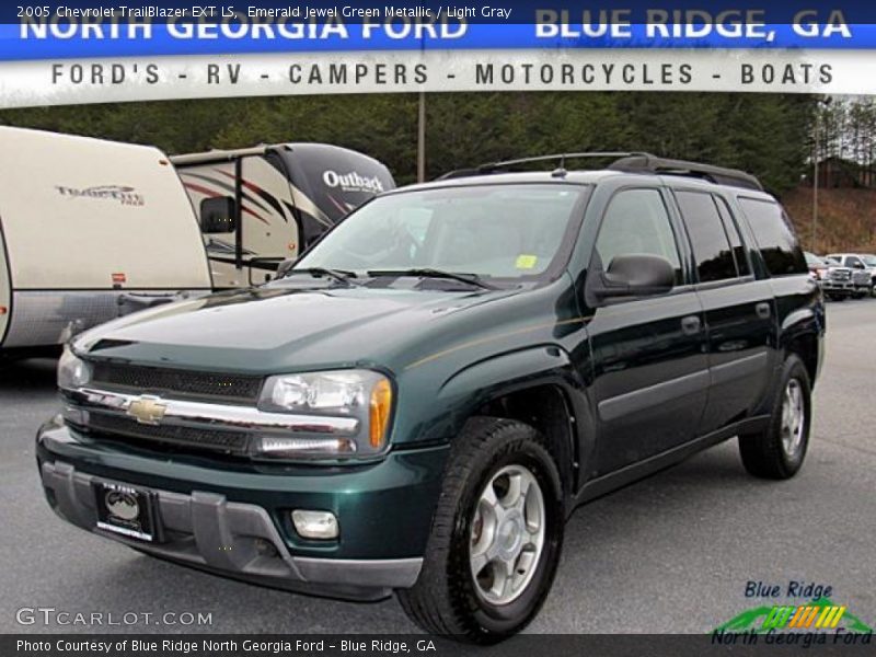 Emerald Jewel Green Metallic / Light Gray 2005 Chevrolet TrailBlazer EXT LS