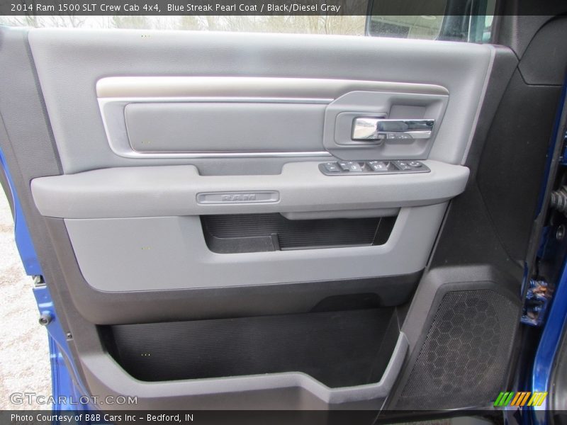 Blue Streak Pearl Coat / Black/Diesel Gray 2014 Ram 1500 SLT Crew Cab 4x4