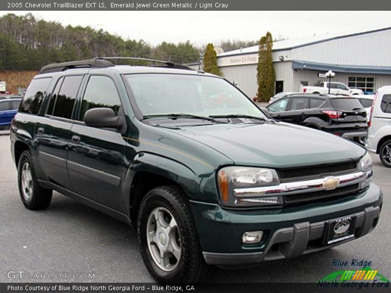 Emerald Jewel Green Metallic / Light Gray 2005 Chevrolet TrailBlazer EXT LS