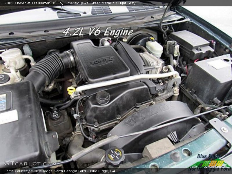 Emerald Jewel Green Metallic / Light Gray 2005 Chevrolet TrailBlazer EXT LS