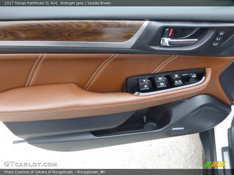 Midnight Jade / Saddle Brown 2017 Nissan Pathfinder SL 4x4