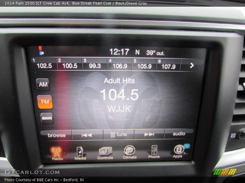 Blue Streak Pearl Coat / Black/Diesel Gray 2014 Ram 1500 SLT Crew Cab 4x4