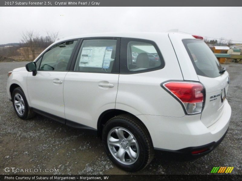 Crystal White Pearl / Gray 2017 Subaru Forester 2.5i