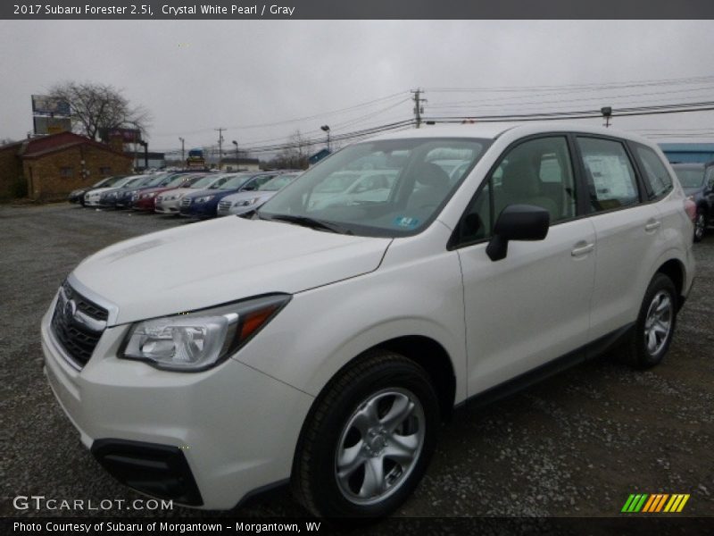 Crystal White Pearl / Gray 2017 Subaru Forester 2.5i