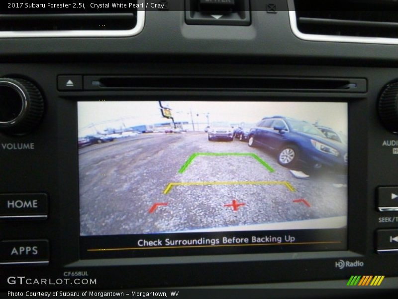Crystal White Pearl / Gray 2017 Subaru Forester 2.5i