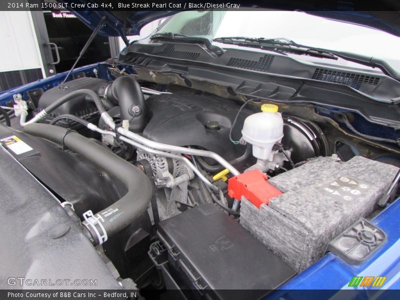 Blue Streak Pearl Coat / Black/Diesel Gray 2014 Ram 1500 SLT Crew Cab 4x4