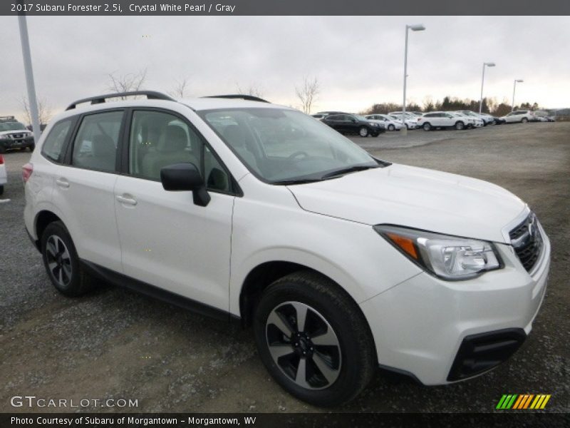 Crystal White Pearl / Gray 2017 Subaru Forester 2.5i