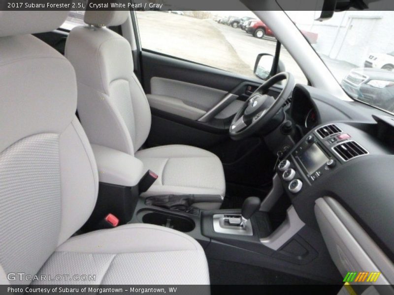 Crystal White Pearl / Gray 2017 Subaru Forester 2.5i