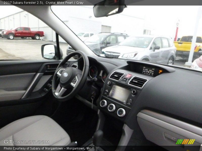 Crystal White Pearl / Gray 2017 Subaru Forester 2.5i